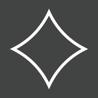 Diamond I Line Inverted Icon vector