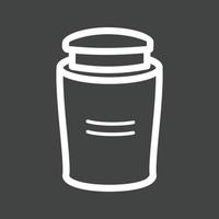 Cream Bottle Line Inverted Icon vector