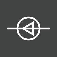 Diode Line Inverted Icon vector