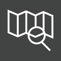 Explore Line Inverted Icon vector