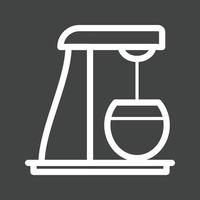 Flour Mixer Line Inverted Icon vector