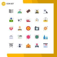 25 Universal Flat Colors Set for Web and Mobile Applications search loan game bag mortgage Editable Vector Design Elements