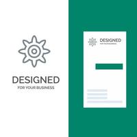 Setting Gear Grey Logo Design and Business Card Template vector