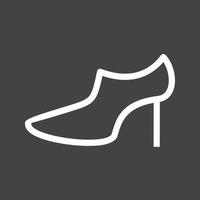 Heels Line Inverted Icon vector