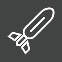 Missile Line Inverted Icon vector