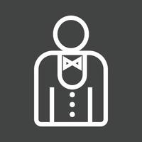 Groom Line Inverted Icon vector