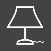 Table Lamp Line Inverted Icon vector