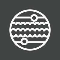 Planet II Line Inverted Icon vector