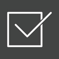 Checkbox Line Inverted Icon vector