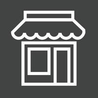 Shop Line Inverted Icon vector