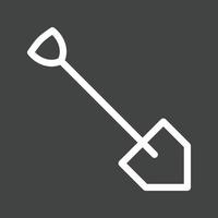 Spade Line Inverted Icon vector