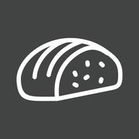 Sliced loaf of Bread Line Inverted Icon vector