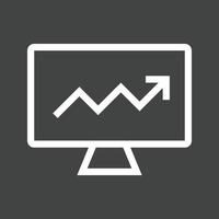 Analysis Line Inverted Icon vector