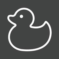 Duckling Line Inverted Icon vector