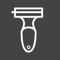 Potato Peeler Line Inverted Icon vector