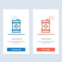 Barrel Oil Oil Barrel Toxic  Blue and Red Download and Buy Now web Widget Card Template vector