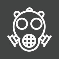 Oxygen Mask Line Inverted Icon vector