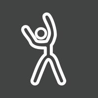 Person Exercising Line Inverted Icon vector