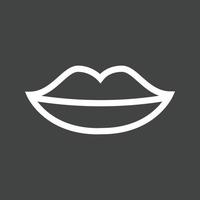 Lips Line Inverted Icon vector