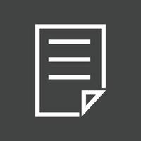 File Line Inverted Icon vector