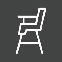 Baby Chair Line Inverted Icon vector