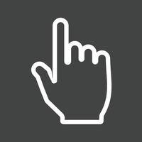 Hand Click I Line Inverted Icon vector