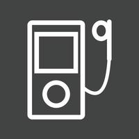 Mp3 Player Line Inverted Icon vector