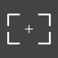 Focus I Line Inverted Icon vector