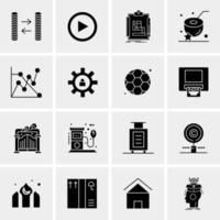 16 Universal Business Icons Vector Creative Icon Illustration to use in web and Mobile Related project