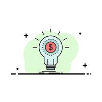 Finance financial idea money startup Flat Color Icon Vector