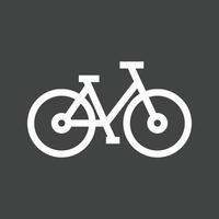 icono de línea de bicicleta invertida