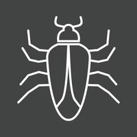 Bug II Line Inverted Icon vector