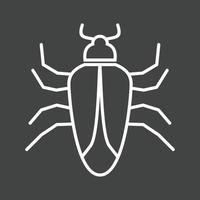 Bug II Line Inverted Icon vector