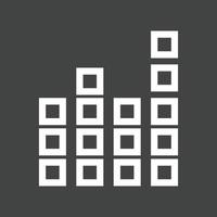 Stacked Bar Chart Line Inverted Icon vector