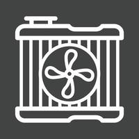 Engine Fan Line Inverted Icon vector