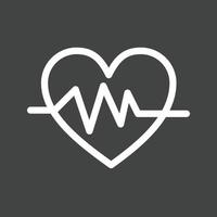 Heart Rate Line Inverted Icon vector