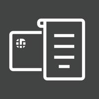Receipt Line Inverted Icon vector