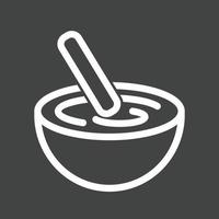 Mixing Bowl Line Inverted Icon vector