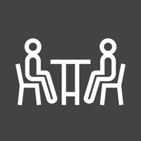 Meeting Line Inverted Icon vector