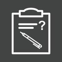 Solving Question Line Inverted Icon vector