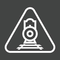 Railway sign Line Inverted Icon vector