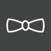 Bow Tie Line Inverted Icon vector