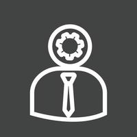 Admin Roles Line Inverted Icon vector