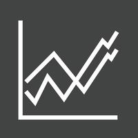 Upward Trend in Graph Line Inverted Icon vector