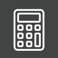 Calculator Line Inverted Icon vector