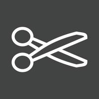Scissors Line Inverted Icon vector