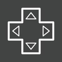 Direction Keys Line Inverted Icon vector