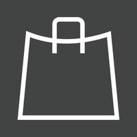 Shopping Bags Line Inverted Icon vector