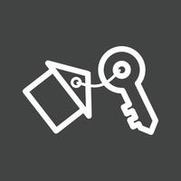 Keys Line Inverted Icon vector