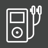 Music Player Line Inverted Icon vector